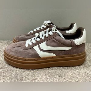 Steve Madden Brown and White Women's Sneakers Sz 8.5 Worn Once